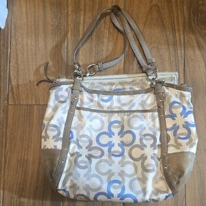 Coach Stylish Gray and Blue Women's Bag